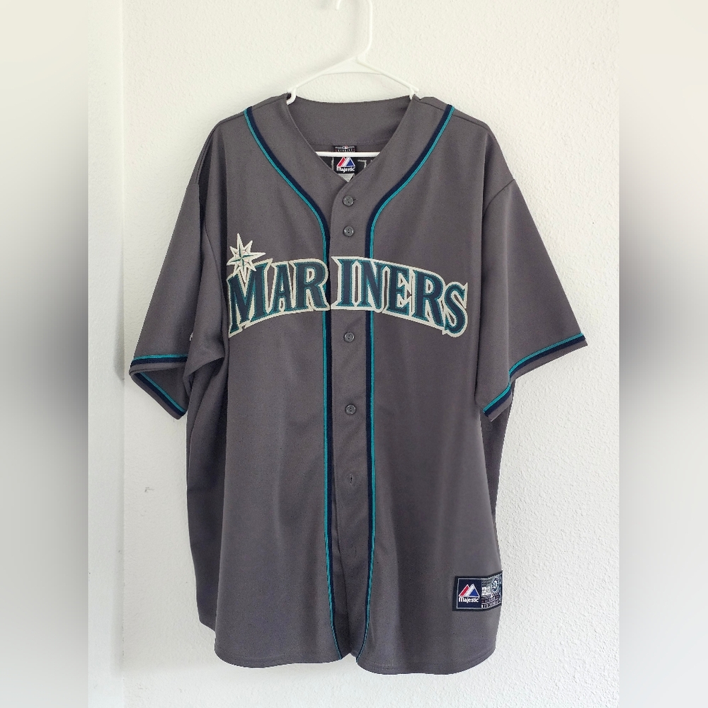 Majestic Seattle Mariners Ichiro Suzuki #51 Gray Jersey XXL MLB Baseball Authen
